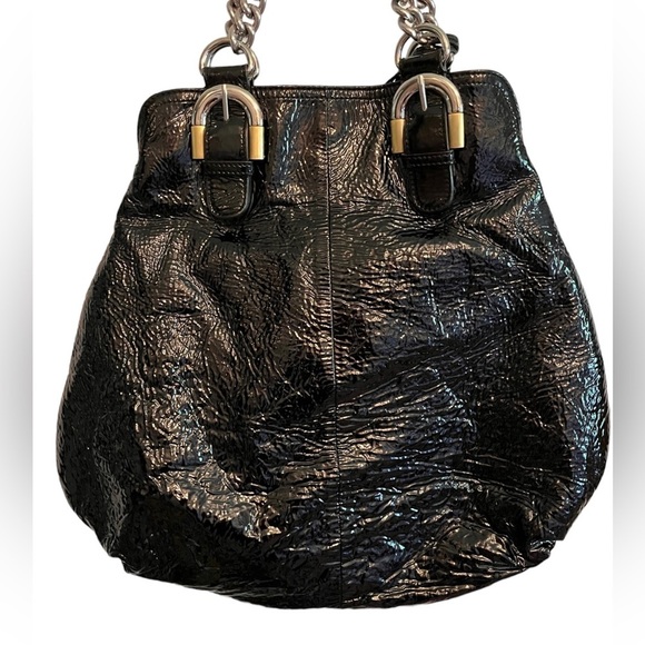 Badgley Mischka Patent Leather Handbag - Picture 7 of 13
